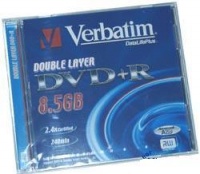 Verbatim 8.5Gb DVD+R 2.4x jewel Double Layer(43459/60)