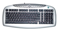 A4 Tech KBS-21 Multimedia Ergonomic Keyboard, Silver, USB