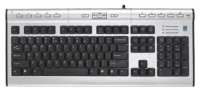 A4 Tech KLS-7MU UltraSlim Ergonomic Keyboard, Dark-Grey,  USB2.0, PS/2