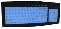 Gembird KB-9835L-R Black Multimedia Keyboard, ,9 ., PS/2