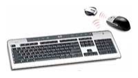 BTC 6301URF Wireless Keyboard + Wireless Optical Mouse, Silver-Black, USB