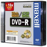 Maxell 4.7Gb DVD-R 16x slim