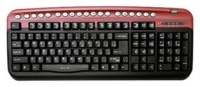 Oklick 320M Red Multimedia Keyboard, PS/2+USB.