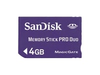 San Disk Memory Stick Pro DUO Card 4096 Mb retail