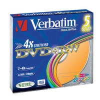 Verbatim 4.7Gb DVD+RW 4х slim (43297)