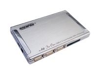 HighPaq Card Reader All-in-1+USB2.0 3port MCH-S001 metal Silver ret внешний подарочный