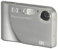 HP Photosmart R827 Silver 7.4Mpx,3112x2328,640480 video,8 ., 32Mb,SD-Card,140.