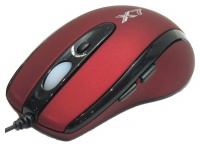 A4 Tech X-710 Red Optical Mouse, 1000dpi, 5 +5 . ,  , USB+PS/2