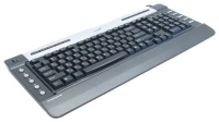 Genius SlimStar 250 Multimedia Keyboard, Silver-Black, PS/2+USB