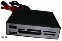 Gembird All-in-1 CF,MD,SM,MS,SD,MMC,XD, +SATA,USB2.0 (внутренний) Silver