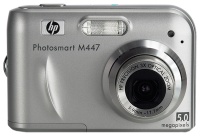 HP Photosmart M447 Silver 5.0Mpx,2600x1944,320240 video,3 ., 16Mb,SD-Card,190.