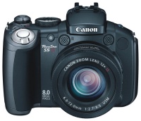 Canon PowerShot S5 IS Black 8.0Mpx,3264x2448,640480 video,12 ./4 .,32Mb,SDC,MMC,450.