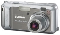 Canon PowerShot A460 Silver 5.0Mpx,2592x1944,640480 video,4 ./4 .,16Mb, SD-Card,165.
