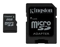 Kingston Micro SecureDigital Card 2048Mb retail + 2 Adapter