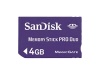 San Disk Memory Stick Pro DUO Card 4096 Mb retail