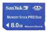 San Disk Memory Stick Pro DUO Card 8192 Mb retail