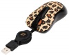 A4 Tech GOL-60B Black Lux Leopard Retractable Optical Mouse, 2Click, 800dpi, USB.
