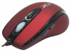 A4 Tech X-710 Red Optical Mouse, 1000dpi, 5 кнопок+5 прогр. кнопок, колесо прокрутки, USB+PS/2