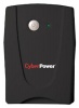 CyberPower V 500E Black линейно-интерактивный,500VA/240W,165Vac-270Vac,вр.раб.в авт.реж.15 мин,батарея 4,5AH